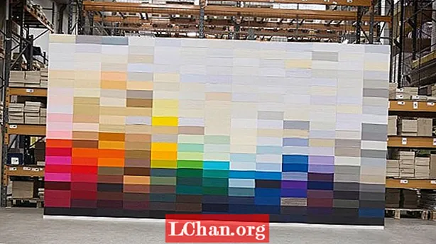 Een gigantische muur van papier geeft deze identiteit de menselijke maat