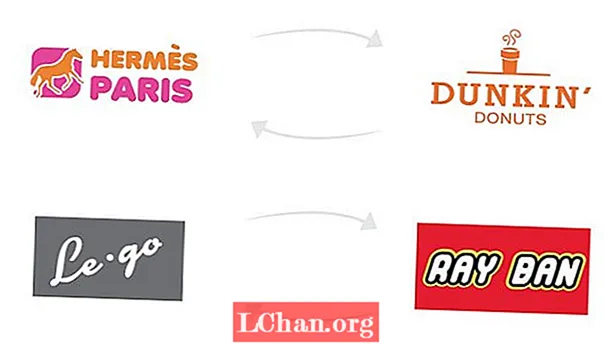 Los iconos de estilo intercambian logotipos con marcas icónicas