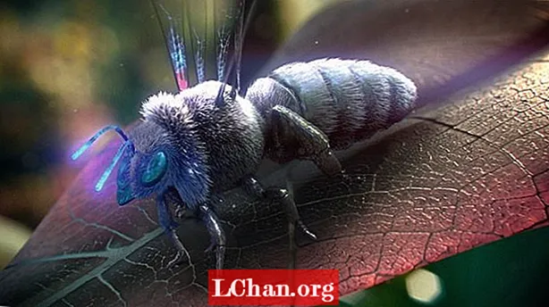 Perhatikan lebah biomekanis membuat laptop