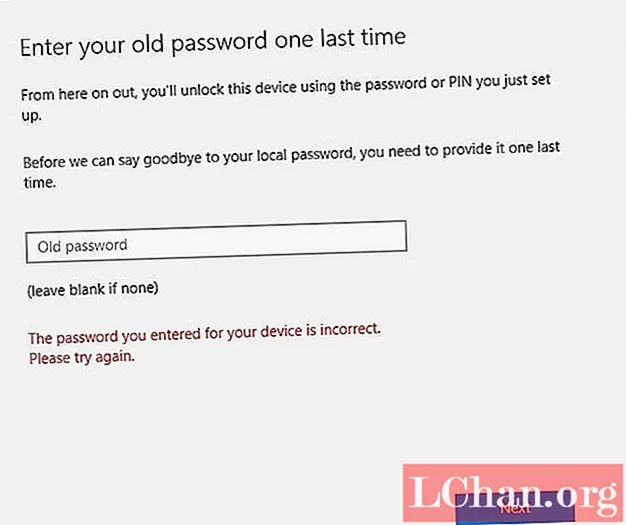 Лесен начин за решаване Въведете стара парола за последен път в Windows