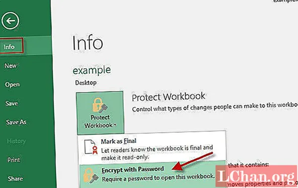 วิธีการใช้รหัสผ่านป้องกันไฟล์ Excel