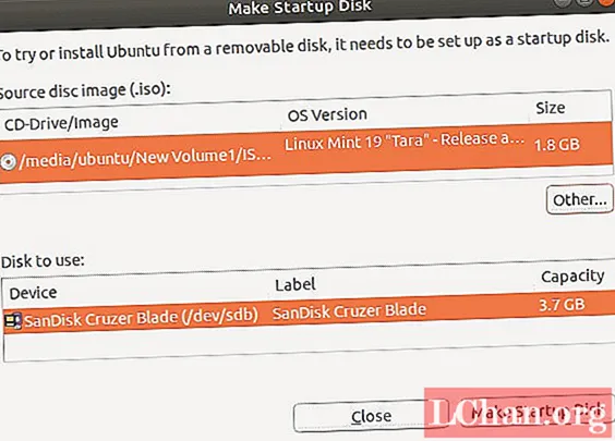Як запісаць ISO на USB на Ubuntu