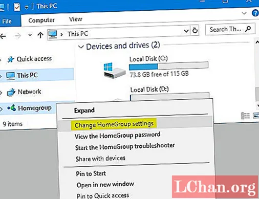 Az otthoni csoport jelszavának megváltoztatása a Windows 10/8/7 rendszerben