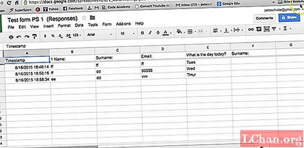 Ինչպես վերափոխել Google Ձևը Excel աղյուսակի