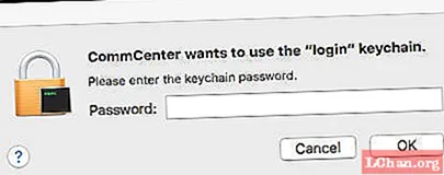 Si të rregullojmë 'Commcenter' Dëshiron të Përdorë Gabimin e Keychain 'të Identifikimit