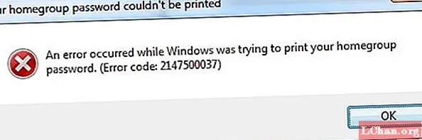 Come risolvere il codice di errore di stampa del gruppo home 2147500037 su Windows 10/8/7