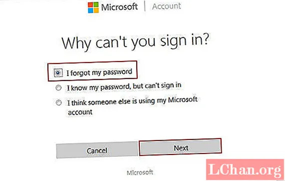 Si të rivendosni fjalëkalimin e harruar të llogarisë Microsoft në Windows 10/8
