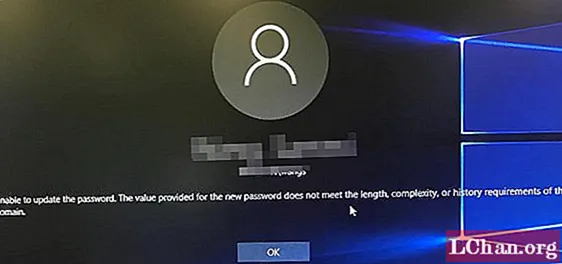 Résolution impossible de mettre à jour l'erreur de mot de passe sous Windows